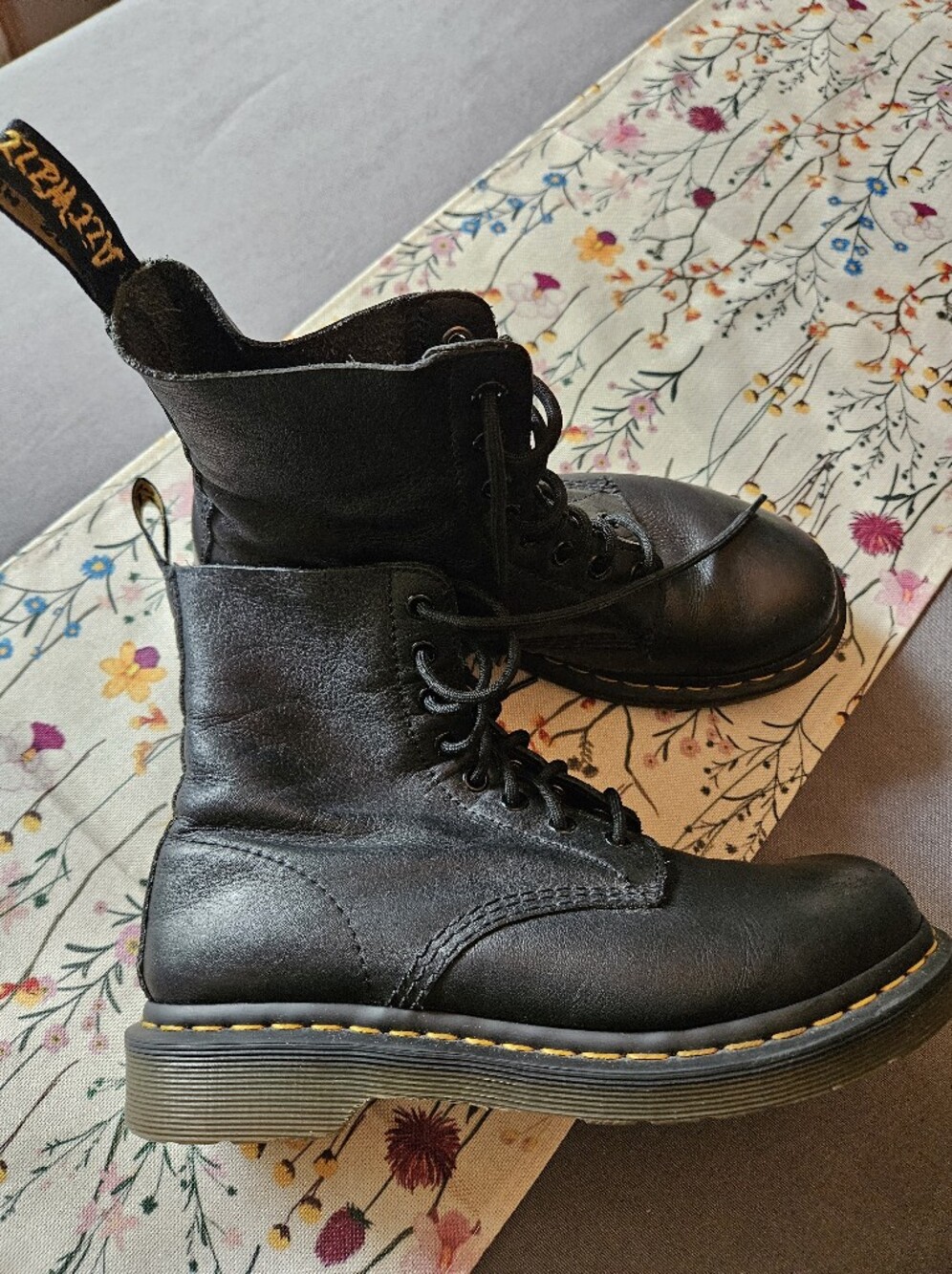 Dr. Martens Black Leathet Combat Boots